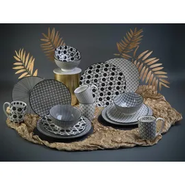 CreaTable New Style black Kombiservice 16-tlg.