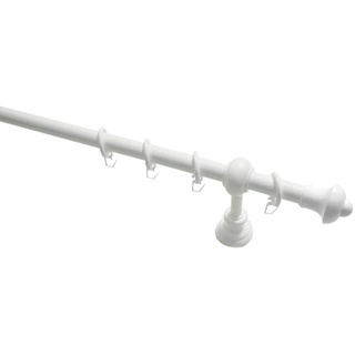 GARDINIA Gardinenstangen Set Bifo 1-läufig Ø 28 mm 160 cm weiß
