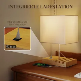 Homcom Tischlampe Weiß