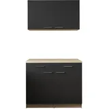 Respekta Merle Hängeschrank Elektrokochfeld links schwarz