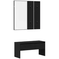 VidaXL Sitzbank Flurmöbel-Set 4 pcs Schwarze Eiche 80 x