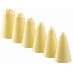 Schneider - Sterntüllenset 6-tlg., PP elfenbein, Höhe: 6 cm