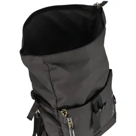 CAMEL ACTIVE Explore Rolltop Rucksack aus recyceltem Nylon und reflektierende Reißverschlüsse schwarz