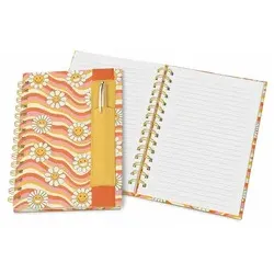 STUDIO OH! Spiralnotizbuch A5 Waves melody liniert OPP03 m.Penholder