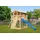 Karibu Stelzenhaus Benjamin Set Natur Holzrampe Rutsche 3 m Blau