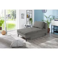 Recamiere JOCKENHÖFER GRUPPE "Wolli" Sofas Gr. B/T: 88cm x 154cm, grau mit Bettfunktion als Schlafsofa, Bettkasten, frei im Raum stellbar