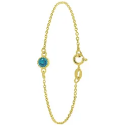 Lucardi Armband 925 Silber - Dezember Gold Damen 