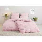 my home Bettwäsche »Desner in Gr. 135x200 oder 155x220 cm«, (1 tlg.), 100 % Poyester, sehr weich, allergikerfreundliche Bettwäsche, uni, rosa