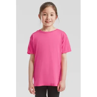 FRUIT OF THE LOOM Kids Iconic T-Shirt Größe 104-164, Farbe:Fuchsia, Größe:140 - fuchsia, 140