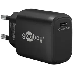 Goobay USB-CTM PD Schnellladegerät 25 W schwarz Netzteil