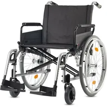 Bischoff & Bischoff Pyro Light XL Rollstuhl silber, belastbar bis 170 kg