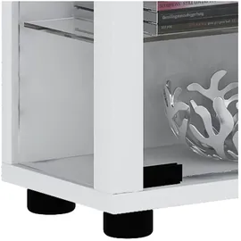 VCM Glasvitrine Lumo Mini 59 x 90 x 18 cm Weiß