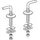 Geberit Scharnier-Set 598051000 Befestigung von unten, Edelstahl, für WC-Sitz