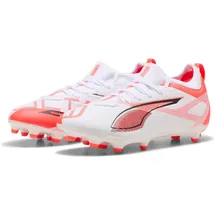 Puma Ultra 5 Match FG/AG Fußballschuhe Kinder 01 white/black/glowing red 37.5