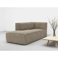 Ottomane RAUM.ID "Norvid" Sofas Gr. B/H/T: 93cm x 75cm x 213cm, Struktur weich, mit Kaltschaum-Armlehne links, grau (taupe) modular, wahlweise mit Kaltschaum, Komfortschaum oder Taschenfederkern