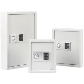 karat commercial Schlüsseltresor mit Elektronikschloss 36 x 12 x 45 cm Weiß