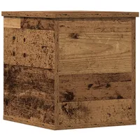 VidaXL Aufbewahrungsbox mit Deckel Altholz 30x35x35 cm Holzwerkstoff