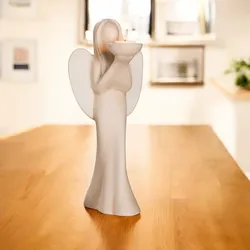 GILDE Engelfigur »Engel "Gabi" mit Teelichthalter« GILDE creme, weiß