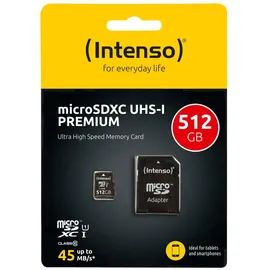 Intenso microSD UHS-I Premium 512 GB + SD-Adapter