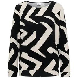 Cecil Damen 3228713 Ottoman Shirt mit Muster, Light Greige, S - S