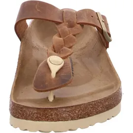 Birkenstock Gizeh Braided Nubukleder geölt cognac 38