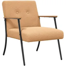 vidaXL Sessel 59 x 75 x 78 cm Beige mit Kissen
