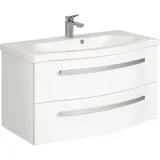 Pelipal Waschtischunterschrank 2 Auszüge 90 x 48,2 x 48,1 cm Weiß hochglänzend