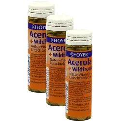 Acerola & Wildfrucht Vitamin C Lutschtab 3X60 St