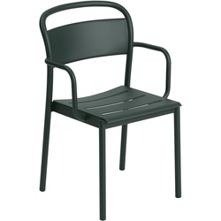 Muuto Linear Steel Armlehnstuhl, dunkelgrün