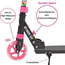 Apollo LED City Roller mit Federung Scooter Skyracer