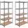 Hti-Living Schwerlastregal Stahl/MDF/Spanplatte 2er-Set braun/silber