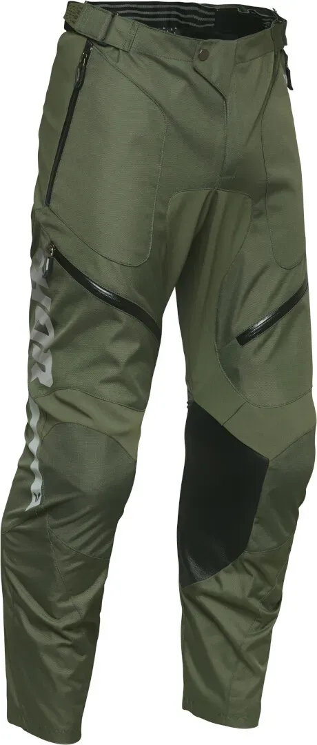 Thor Terrain ITB wasserdichte Motocross Textilhose, grün-braun, Größe 34 für Männer