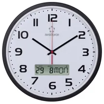 Renkforce HD-WRCL135 32,0 cm Funk Wanduhr schwarz