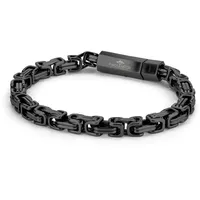FYNCH-HATTON The King Chain Armband schwarz Edelstahl 18,5 cm