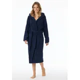 SCHIESSER Damen, Bademantel, 120 Cm, blau (815-navy), 42 EU - 42