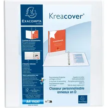 Exacompta 10x Ringbuch »Kreacover« 60 mm-Ring-ø Weiß