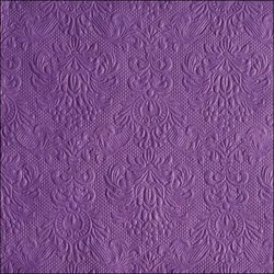 Ambiente 15 Servietten Papier 33x33cm 3-lagig - Einweg Papierservietten mit Ornamenten geprägt Hochzeit Dinner Gastronomie Party Hochzeitsservietten Lila