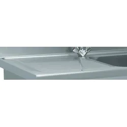 Tournus Spüle 1200 x 600 x 900mm mit 1 Becken  500 x 500 x 250mm. 3-seitig verkleidet, Aufkantung 100mm. Mit Armatur. 1 Abtropffläche links.