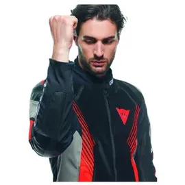 Dainese Super Rider 2 Absolute Leder-Textiljacke wasserdicht Schwarz/Grau/Rot 58
