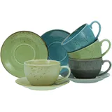 CreaTable Cappuccinotasse 0,22 l Bunt 8 St.