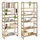 CASARIA 2X Badregal Holz 5 Böden Belastbar Holzregal Bad Küche Keller Regal
