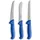 F.Dick F. DICK Messer Set ErgoGrip 3-teilig (Ausbeinmesser 15 cm „flexibel“, A. Messer 15 cm, Sortiermesser 15 cm, HRC 56°) 82559100, Blau