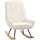 Homcom Schaukelstuhl mit Sherpa-Vlies Belastbarkeit 150 kg Creme,