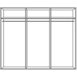 WIMEX Schwebetürenschrank Eiche, Hickory, Holzwerkstoff, 2 Fächer, 270x210x65 cm, Made in Germany TOPSELLER", beige (hickoy, oak, nachbildung), B:270cm H:210cm T:65cm, Spanplatte, Schränke, Schwebetürenschrank, Schlafzimmerschrank in verschiedenen Größen