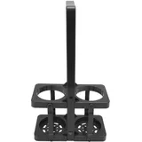 1er Pack Flaschenträger, Getränketräger Getränkekorb Tragbarer Wiederverwendbarer Getränketräger mit Verdicktem Griff, Kunststoff Becherträger für Getränke(Schwarz)