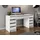 Mirjan24 Schreibtisch Weiß, Weiß Hochglanz, 9 Schubladen, Rechteckig,Rechteckig, 154x76x55 cm, Arbeitszimmer, Schreibtische, Bürotische