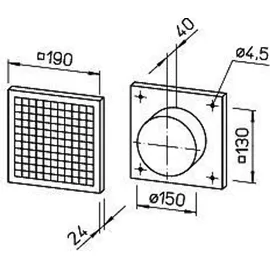 Helios G 160 Lüftungsgitter