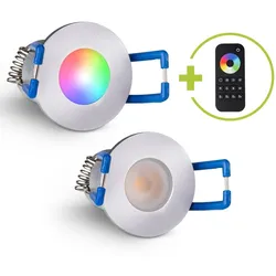 Einbaustrahler Mini Livorno 3W RGBW IP65 - Farbe: silber - Anzahl: 2x