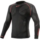 Alpinestars Ride Tech V2 Langarm Funktionsshirt Schwarz/Rot M-L