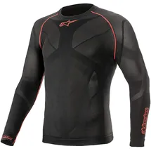 Alpinestars Ride Tech V2 Langarm Funktionsshirt Schwarz/Rot M-L